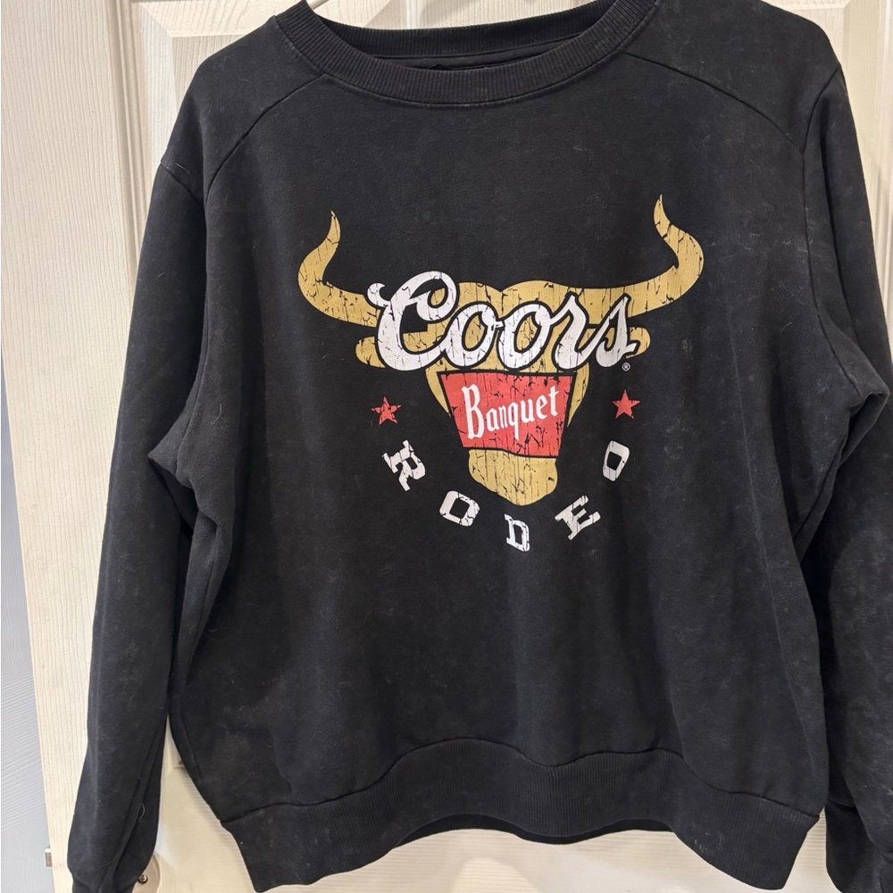 Coors Banquet Rodeo Black‎ Oversized Sweatshirt
